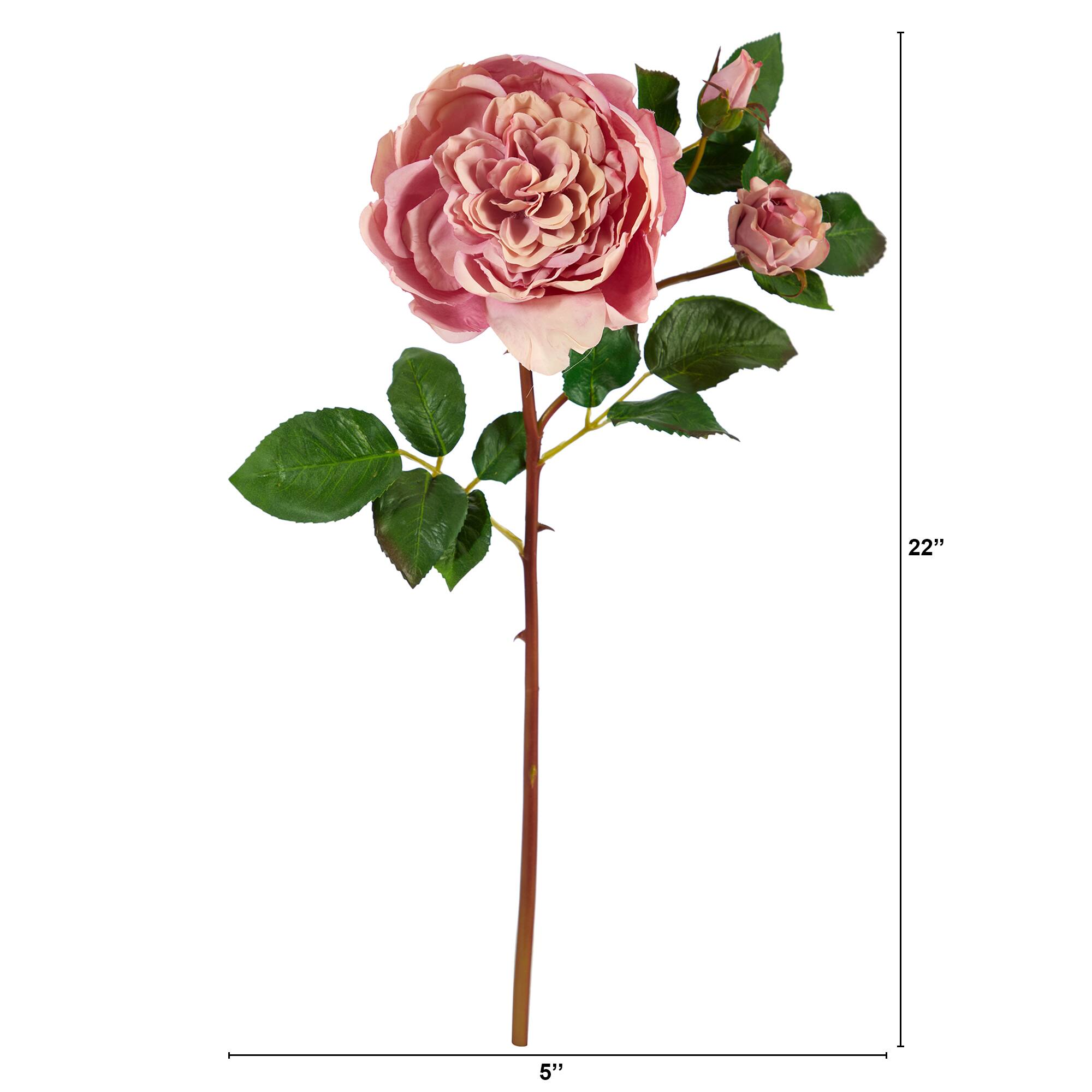 Pink Purple Rose Stem, 6ct.